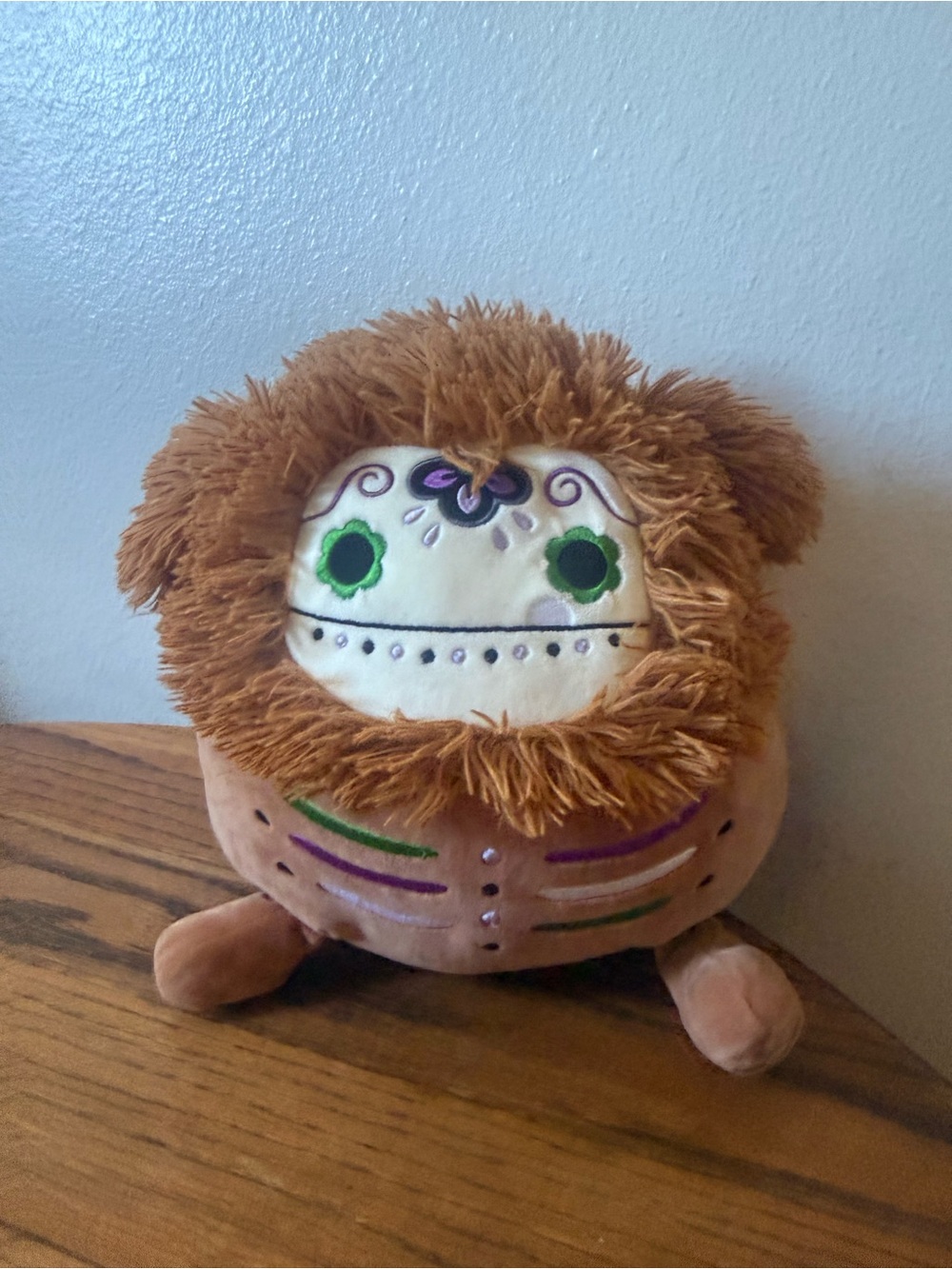 Benny the Bigfoot Halloween sugar skull plush